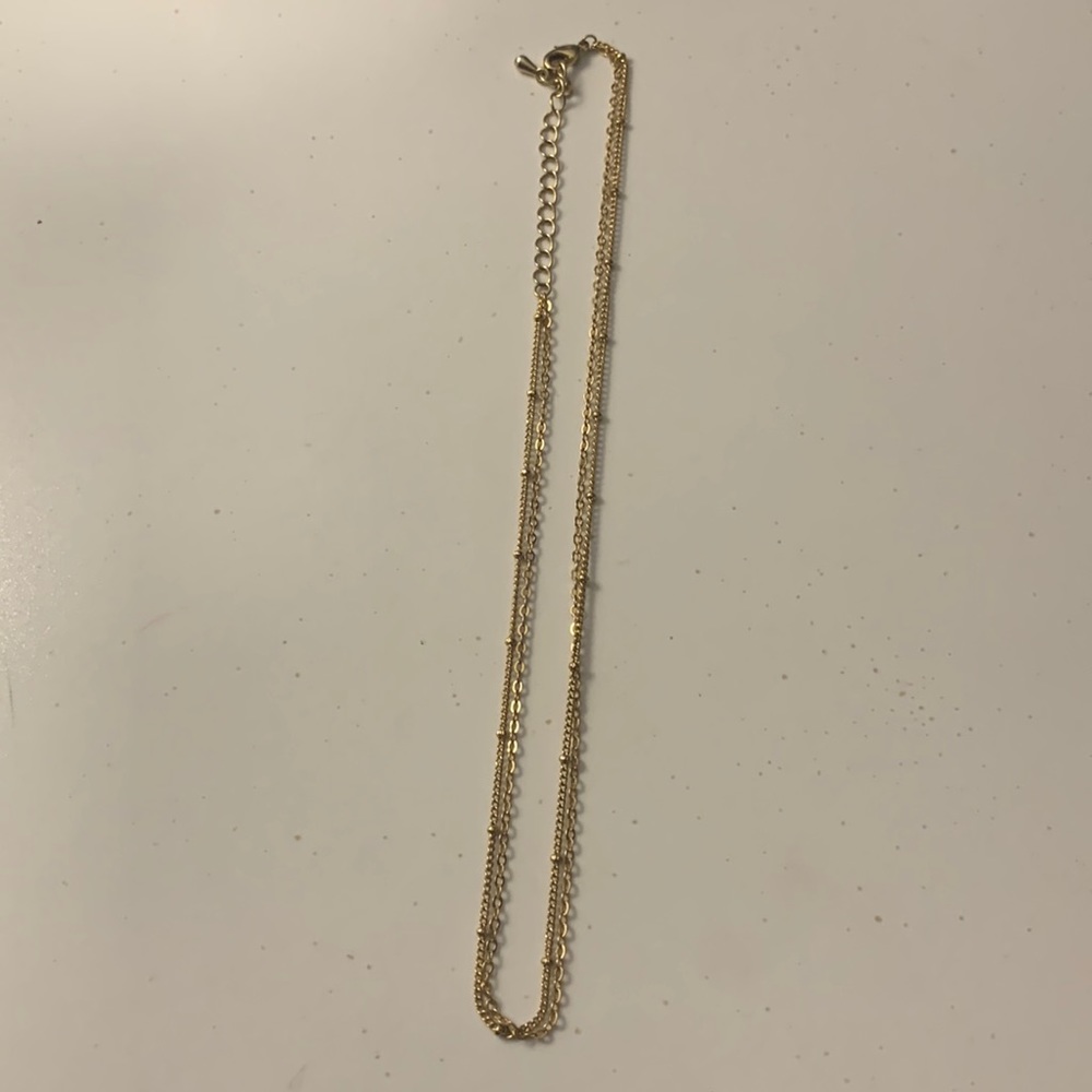 Gold chain choker necklace